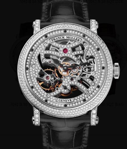 Franck Muller Round Men Skeleton Replica Watch for Sale Cheap Price 7042 B S6 SQT D MVT D OG